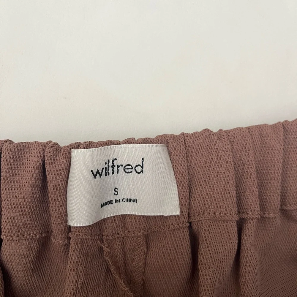 Aritzia Wilfred Boissier Short High Waisted Classic Trouser Brown Tan Size Small - Picture 3 of 9
